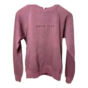 Outfitter Trading Co. Park City Sweatshirt Womens XS Maroon Embroidered Pullover
